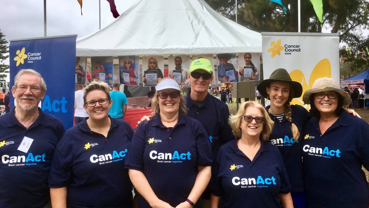 Petition: Cancer Council NSW volunteers were out in force at Carss Bush Park, late last month, getting support for the I Care for Palliative Care campaign. Picture: Supplied