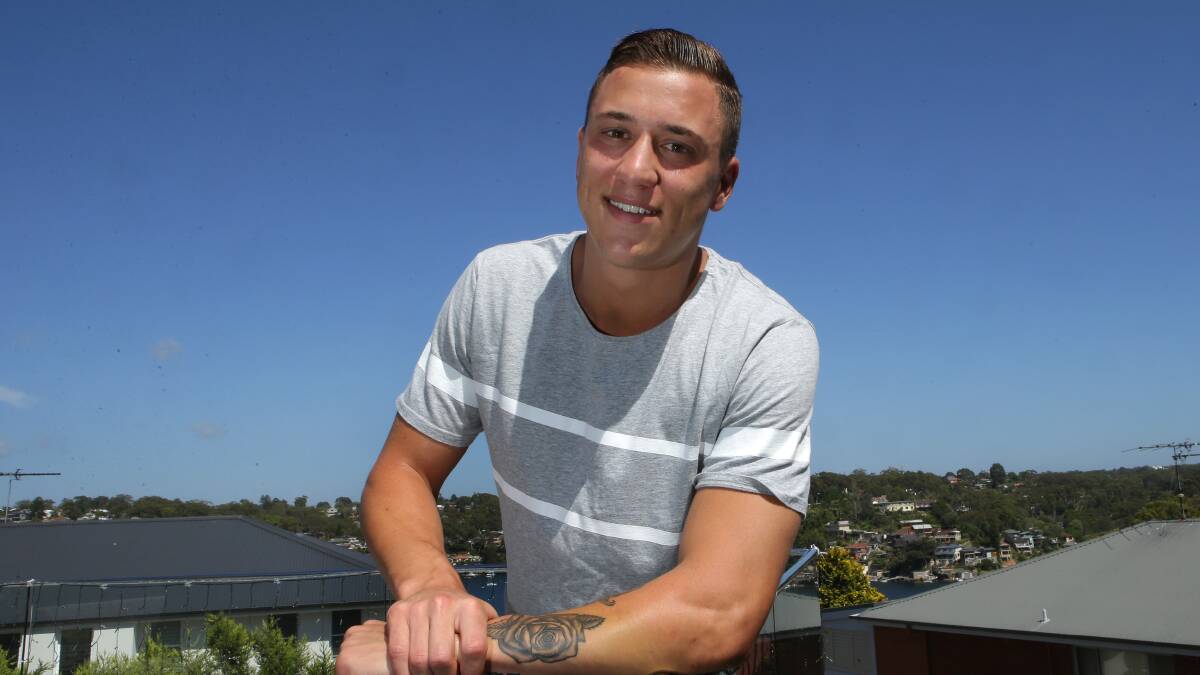 Back home: Socceroo Alex Gersbach back in the Sutherland Shire for the Christmas break. Picture: John Veage