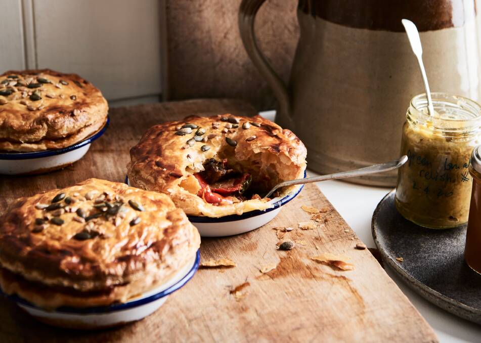 Ratatouille and bocconcini pie. Picture: Lisa Cohen