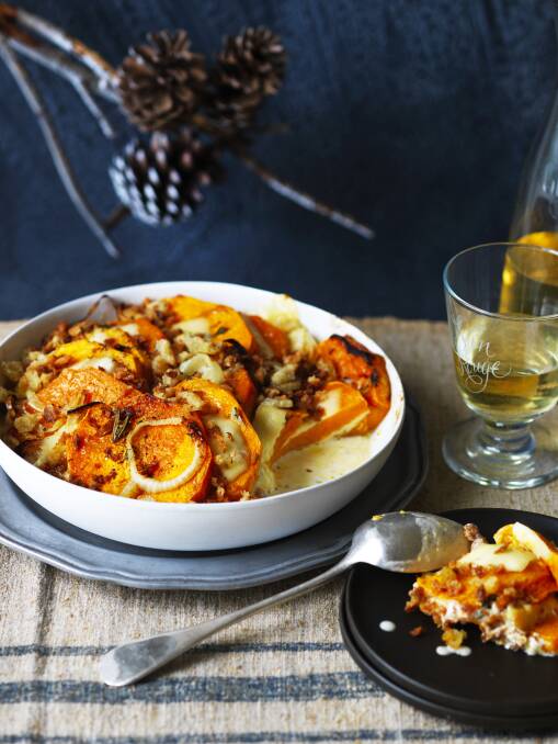 Pumpkin, rosemary and thyme gratin. Picture: Supplied