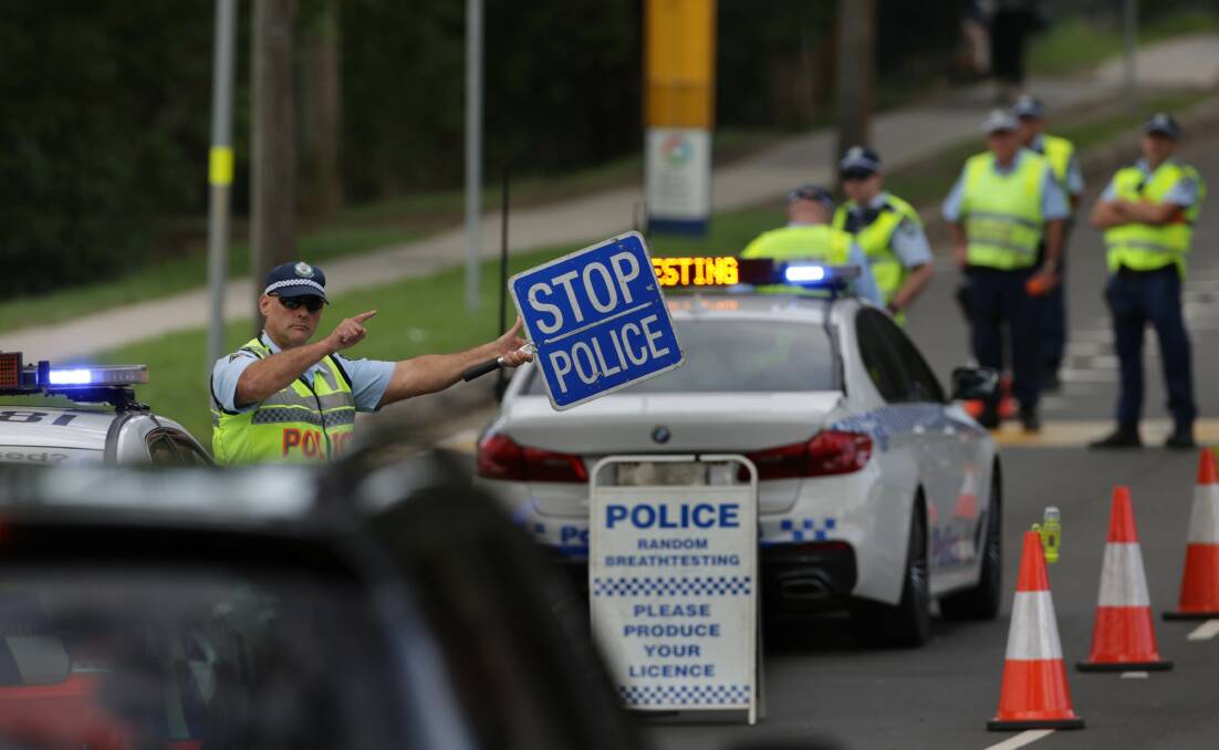 GOTCHA: Police will be out in force across the Shire catching drivers with alcohol and drugs in their system. Photo: JOHN VEAGE. 