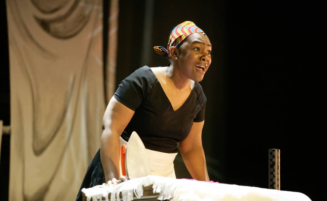Penshurst actress Tarisai Vushe in rehearsal for Madiba: The Nelson Mandela Musical. Picture: Serge Thomann.