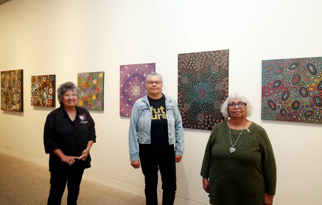 Dharawal Nation: First Nations artists Deanna Schreiber, Kerry Toomey and Annette Webb will feature in the Hazelhurst Arts Centre, Wuliwulawala. Picture: Chris Lane
