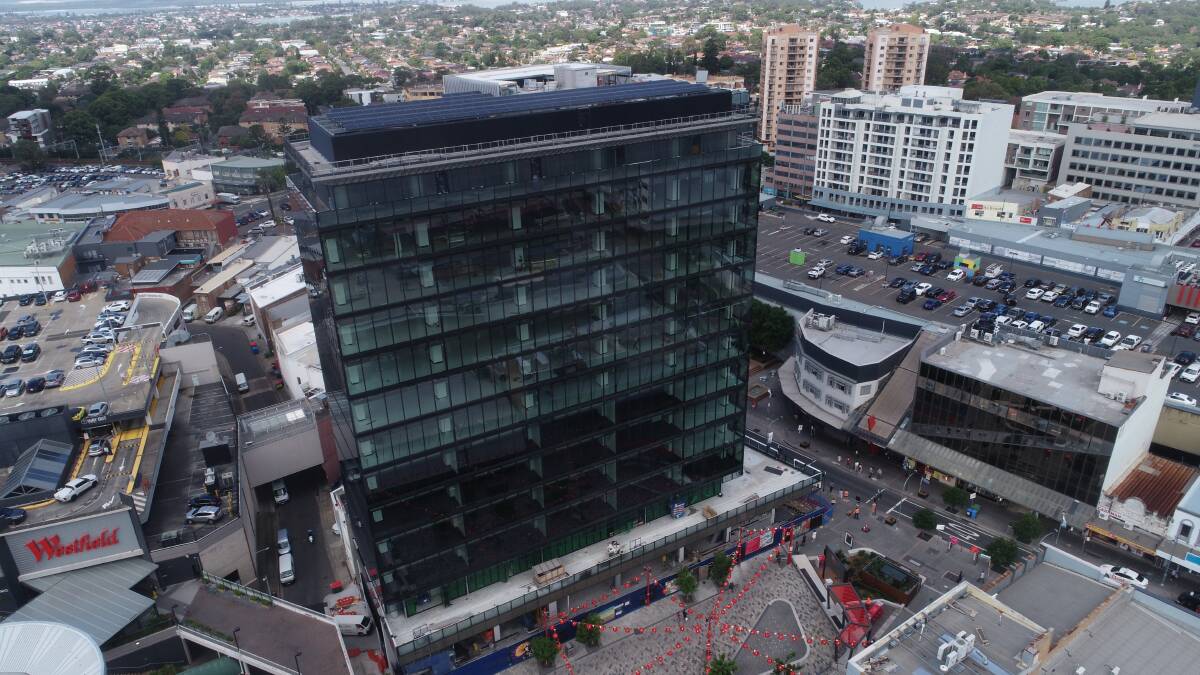 Business hub: One Hurstville Plaza is coming together, with a practical completion date scheduled for mid-April. Picture: Supplied