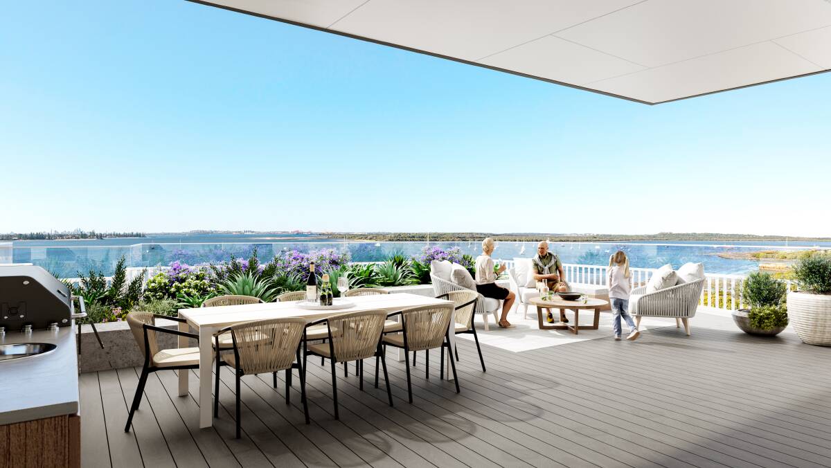 Premium retirement: The Waterfront penthouse will offer sweeping water views across to the city skyline. Picture: Supplied