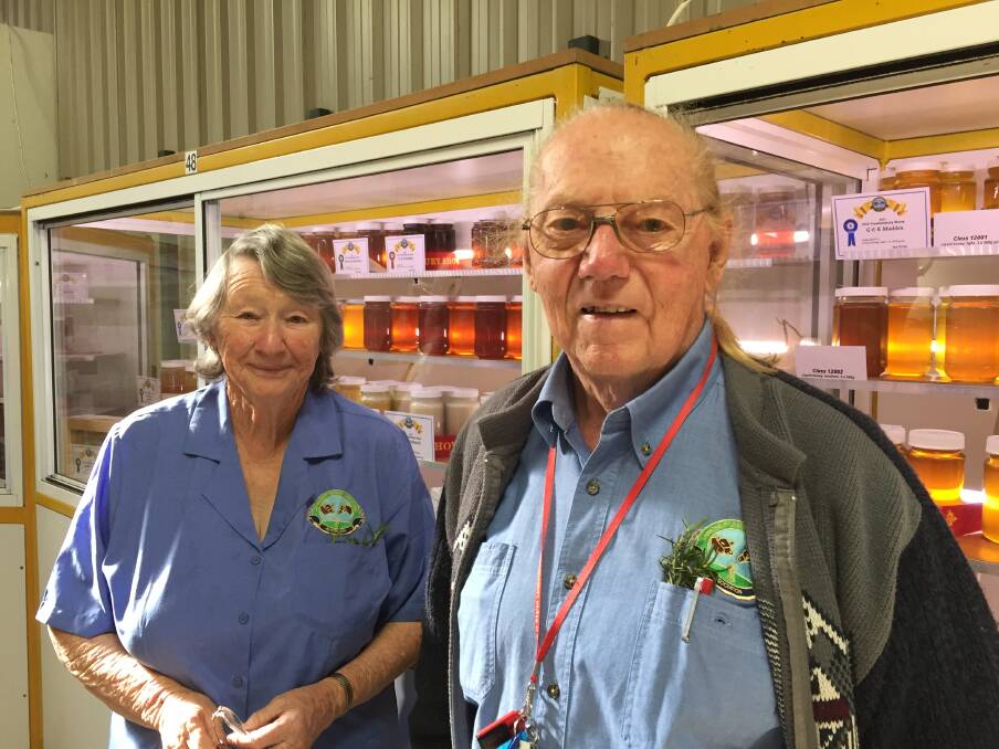 Sweet story: Enid and Eric Whitby of Engadine were honey stewards at the Hawkesbury Show in Clarendon in April. Picture: Sarah Falson