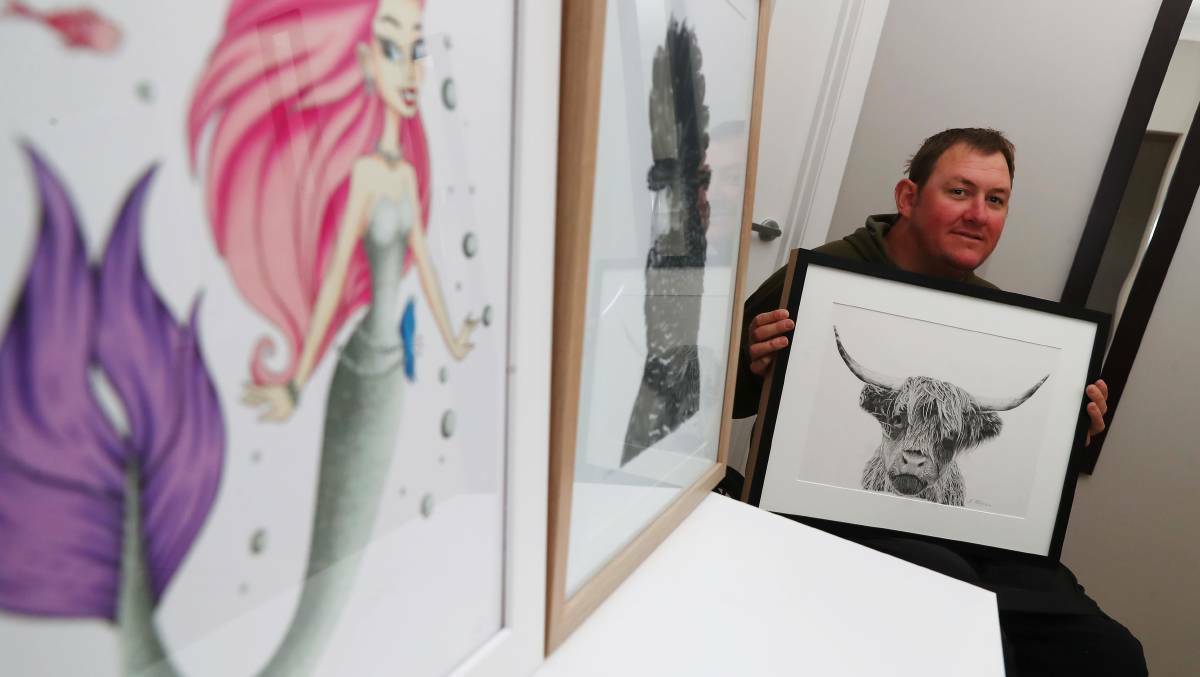 Stephen Williams discovered his artistic ability after a personal tragedy, putting a lot of time and effort in to perfect his work. Picture: Emma Hillier