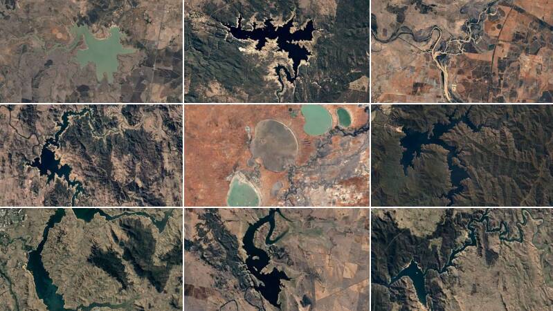 How some of the dams across the country were looking in 2018.