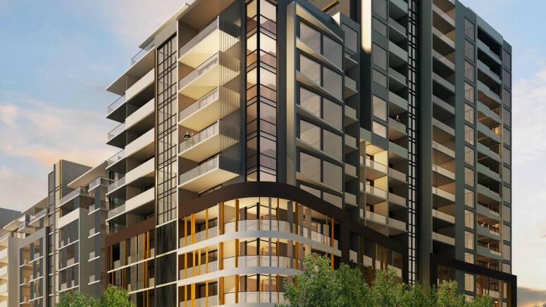 Going up: An artist impression of the proposed Grandh development at the former tax office building site in Hurstville. Picture: Supplied