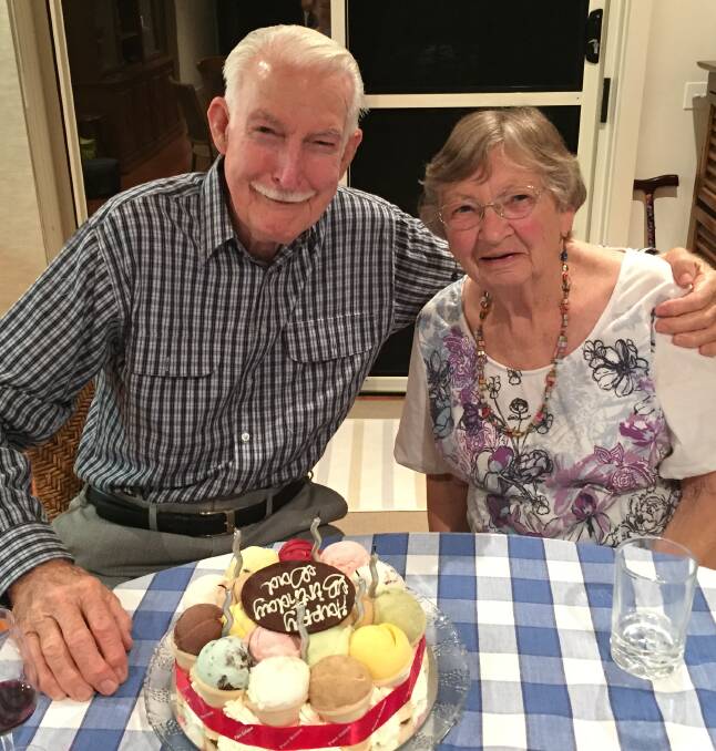 Special occasion: Grace and John Blake have been married for 65 years. Picture: Supplied
