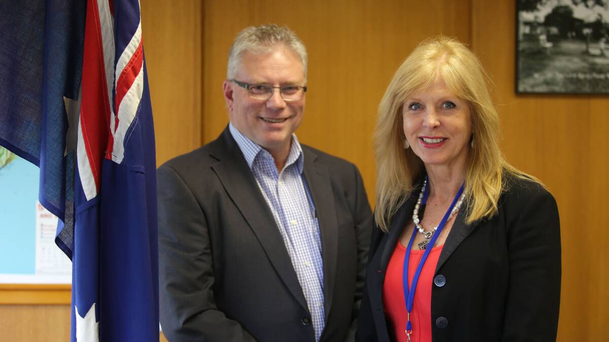 New team: Bayside Administrator Greg Wright with interim General Manager Meredith Wallace. Picture: John Veage