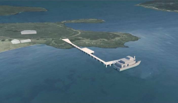 Indicative schematic of the proposed wharf at La Perouse (design development is still in progress). Picture: supplied 