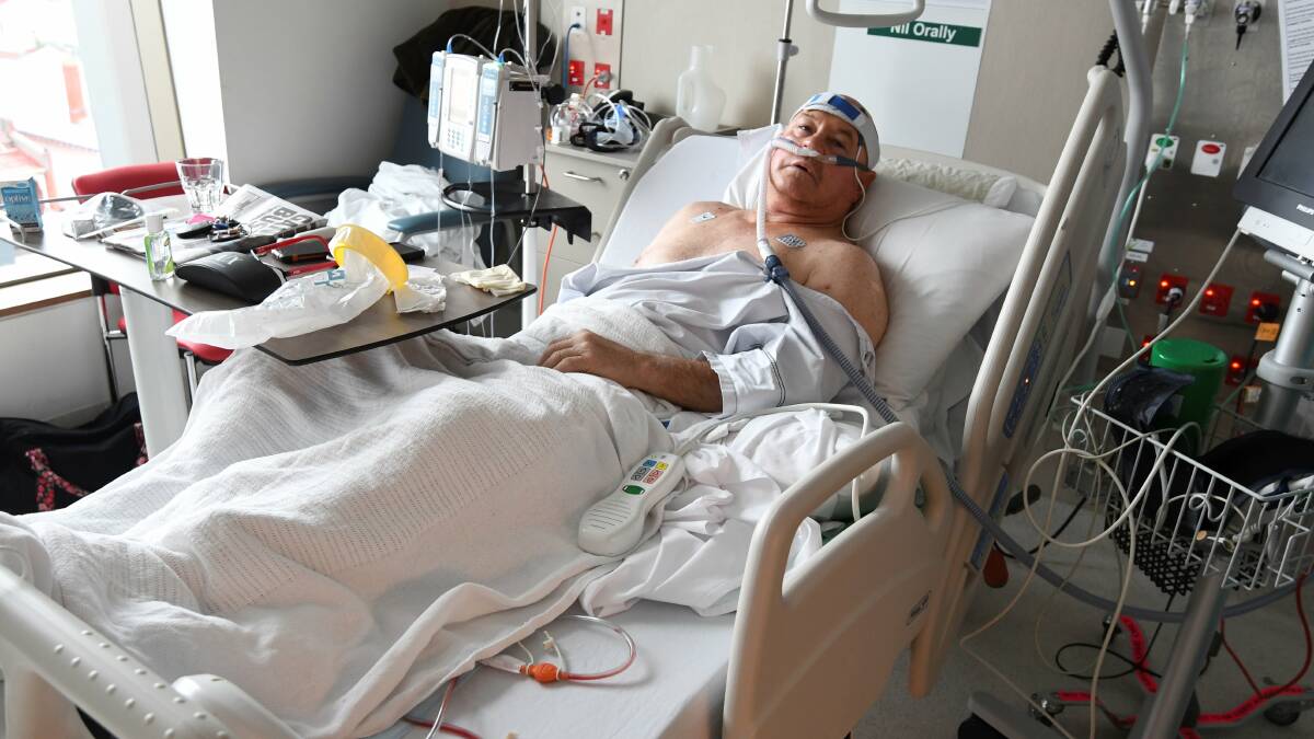 Mr Dean has faced three surgeries in less than 36 hours at the Ballarat Base Hospital. Picture: Lachlan Bence