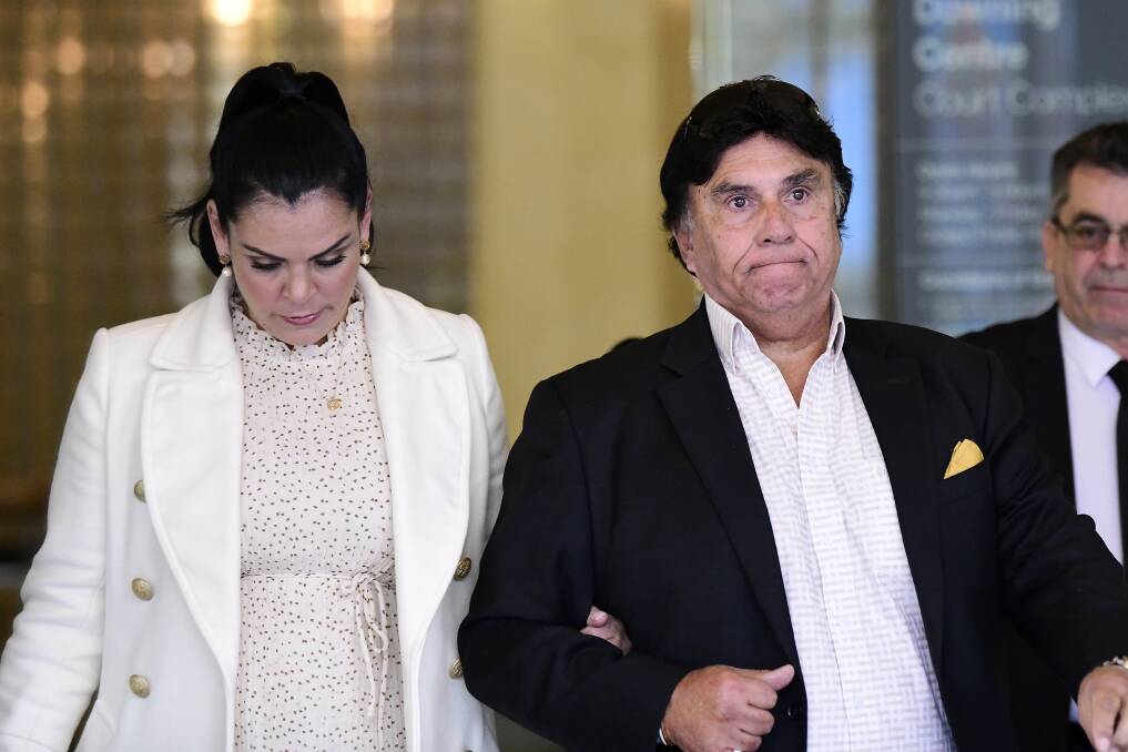 Staying strong: Gai's daughter Cassie Vieira-Choy and Gai's husband Bert pictured in June this year leaving court. Picture: Bianca De Marchi
