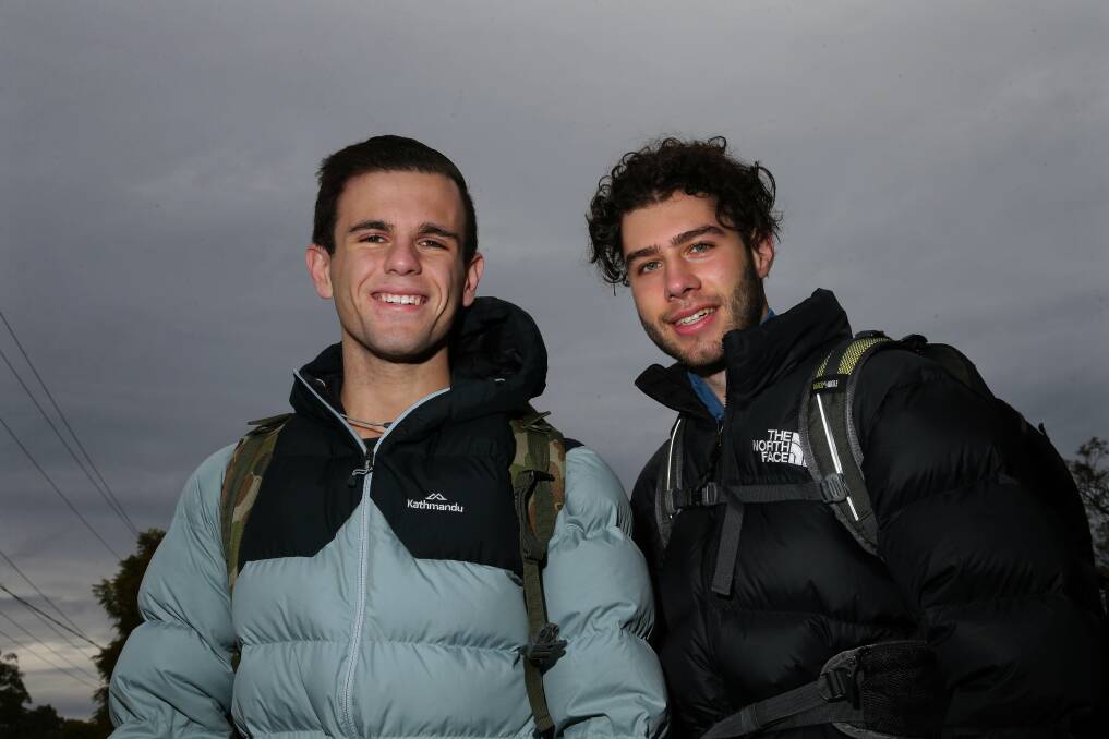 Geared up: Mortdale's Joseph Booth and friend Nick Kambos will trek to Base Camp, Mount Everest, in Nepal, to raise money for the Sydney Children's Hospital at Randwick. Picture: John Veage
