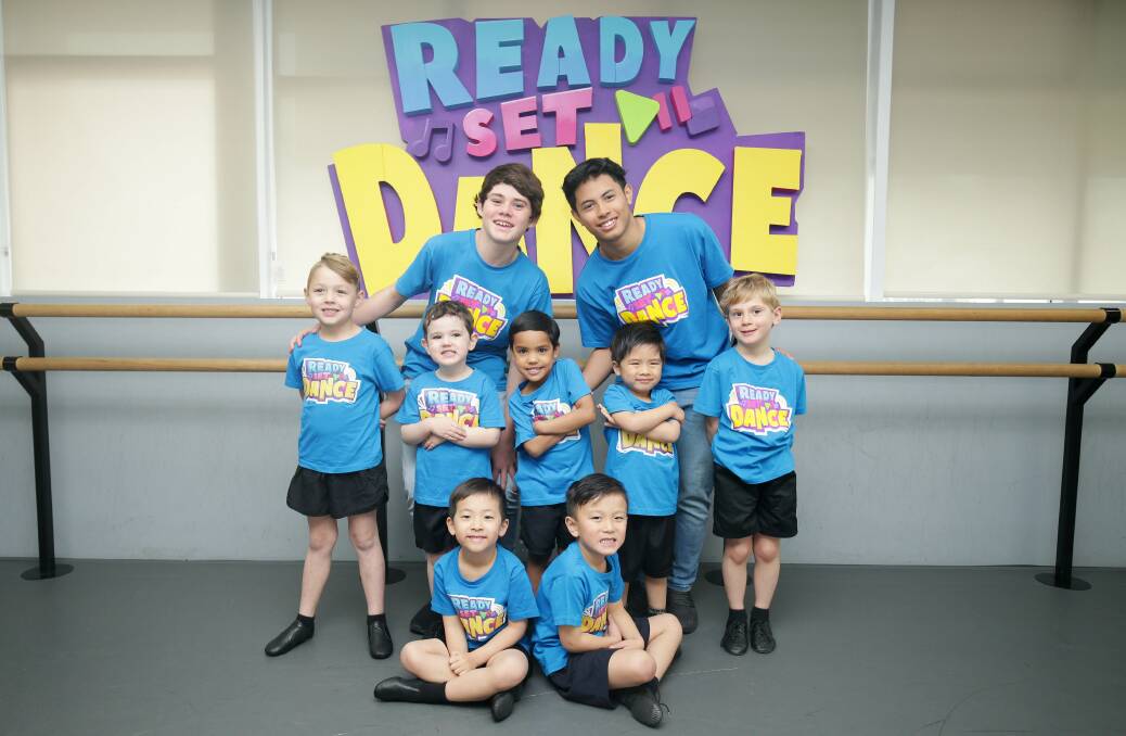 Boys mean business: The preschool program aims to build confidence through funky moves. Picture: Chris Lane