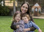 Sarah D'Arcy of Kareela with her children Evelyn, 3, and Hugo, 1. She said moderation was key in maintaining a good diet during pregnancy. Picture supplied