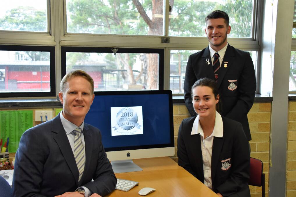 National recognition: Endeavour Sports High School's principal James Kozlowski and students.