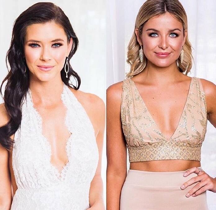 Season finale: The Bachelor Australia's Brittany Hockley and Sophie Tieman wore dresses designed by Amy Taylor in the season finale.
