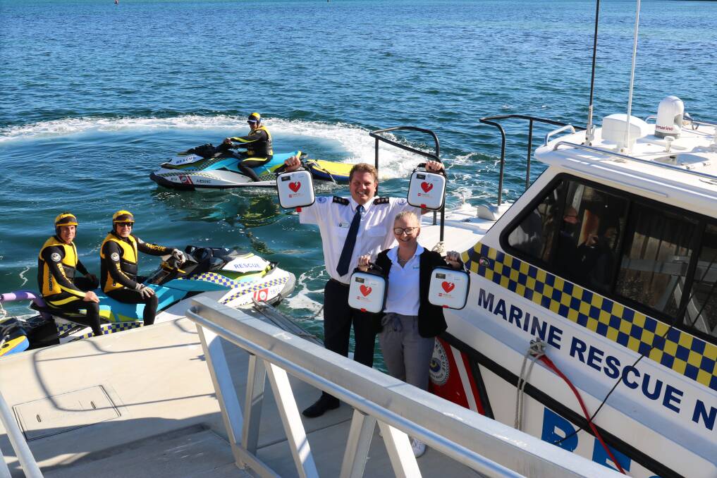 Support to save more lives: Marine Rescue NSW will benefit from a donation of lifesaving defibrillators. 