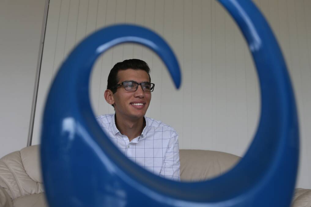Top score: Timothy Guirgius secured an impressive ATAR of 99.95 - the highest possible. Picture: John Veage