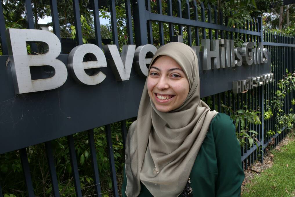 High achiever: Roaa Ahmed got first place in Arabic in NSW in the 2021 HSC and also an ATAR of 94.5. Picture: John Veage