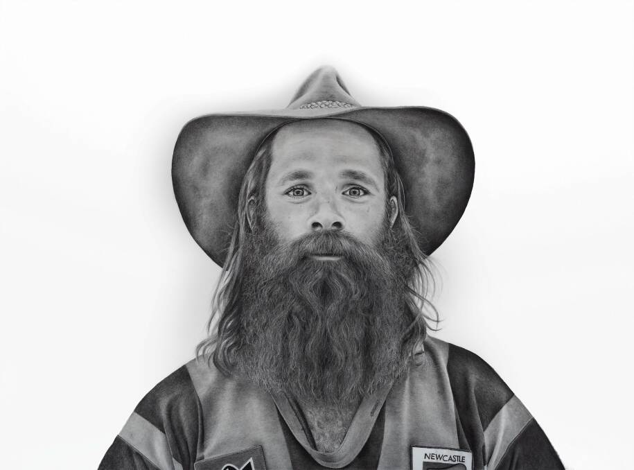 Inspired: A portrait drawing of Ben Debono by Kirrawee artist Stacey Evangelou is a finalist in this year's Lester Prize.