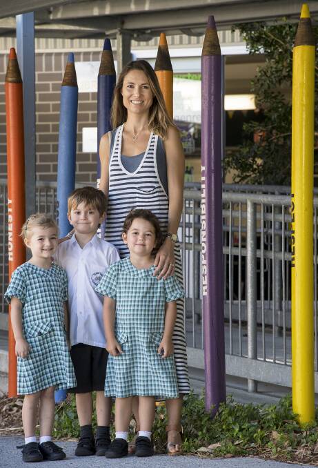 Beginners: Taren Point Public School has expanded its French teachings to Kindergarten with a new immersion program. Picture: Paul J Robbins, Monde Photo.