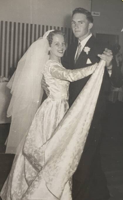 Shelly's grandparents Jean and Bruce at their wedding.