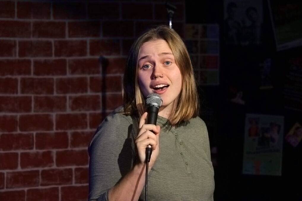 Street chat: Young Aussie comedian Kate Wilkins.