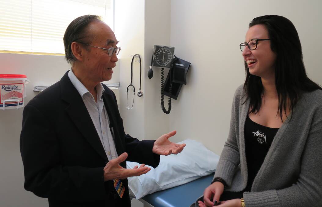 Expanding clot treatment: St George Hospital Professor of Haematology, Beng Chong with one of his patients Mary, who suffered from near-fatal thrombosis.