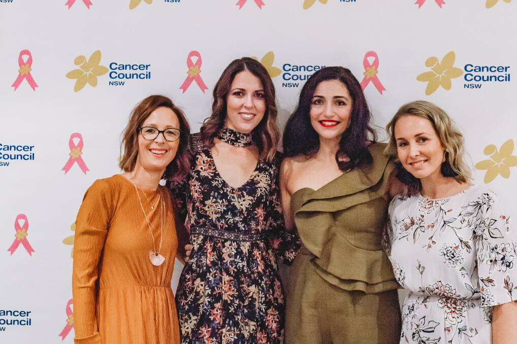 Support in numbers: Kasia, Tash, Kirsten and Peta support Cancer Council.