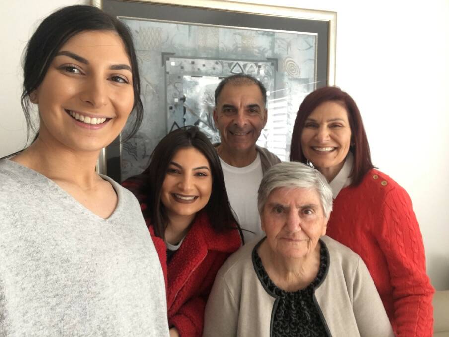 Family support: Cronulla family Isabella, Simone, Robert, Anna, Maria and raising funds for Dementia Australia at fundraising event on May 19. 