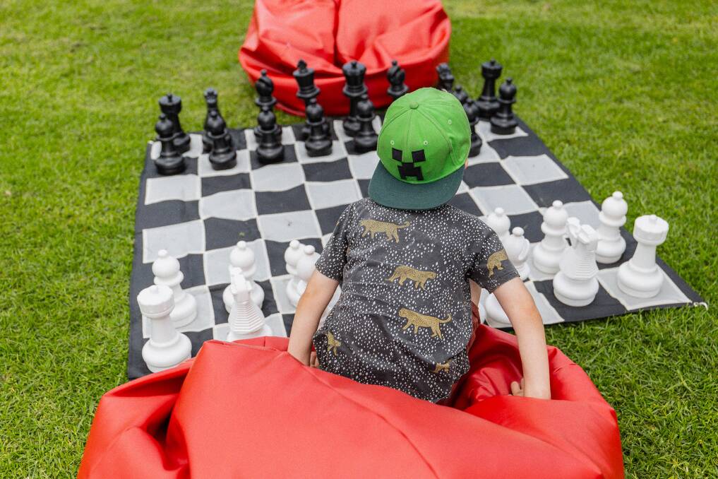 Make a move: Kids can play giant chess at summer events organised by Georges River Council.