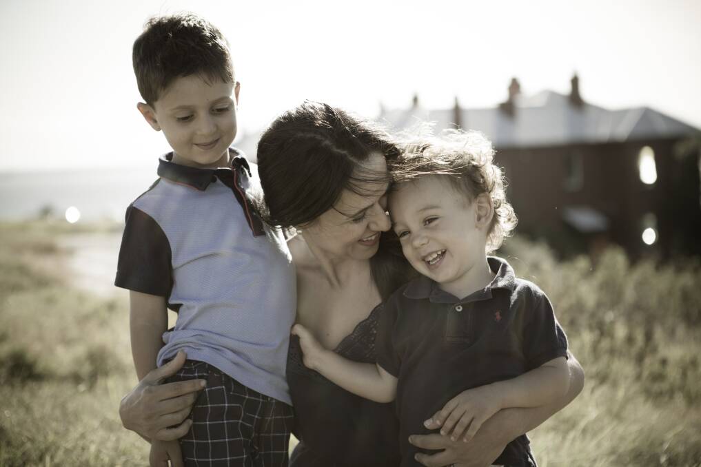 Going natural: Mortdale mum Sofia Potente, pictured with her sons Lucas and Isaac, launched a business that focuses on chemical-free living.