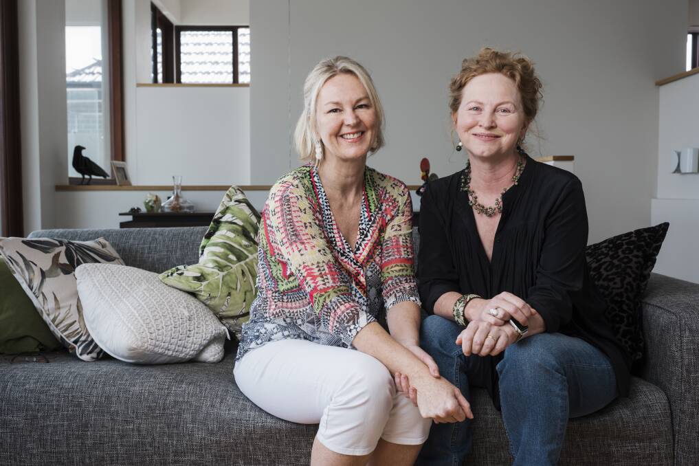 Side by side: Megan Moran (right) with her childhood friend and gynaecological surgeon associate professor Rhonda Farrell. Picture: James Brickwood