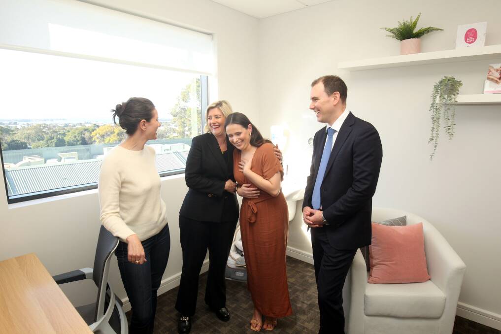Minister for Mental Health Rose Jackson, Chief Executive of Gidget Foundation Arabella Gibson, Rebecca McMartin and Chief Executive of Kareena Private Hospital Stephen Wigmore. Picture by Chris Lane