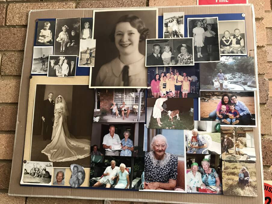 Those were the days: Memories of decades gone by were put together on a storyboard for Mrs Baker.