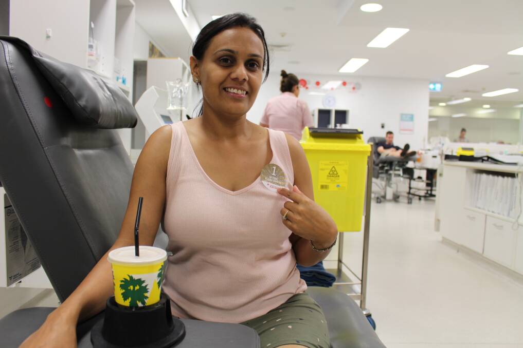 Generous drop: Caringbah's Monika Sood encourages other migrants who call Australia home to donate blood to their fellow Aussies.