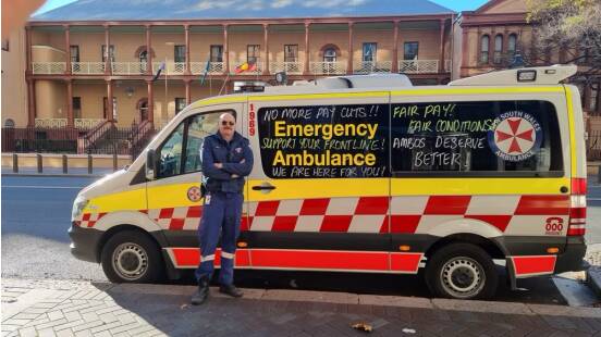 The Australian Paramedics Association (NSW) President Brett Simpson, says paramedics are again taking a stance in response to the latest' budget. Picture supplied