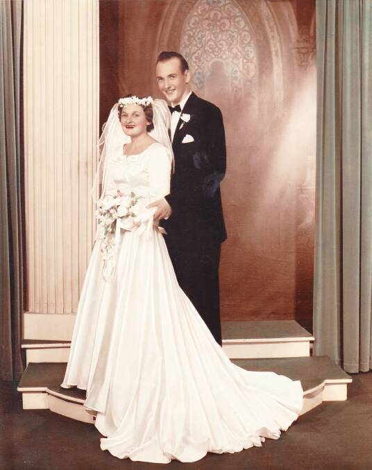 Wedded bliss: The couple on their wedding day on April 25, 1959. 