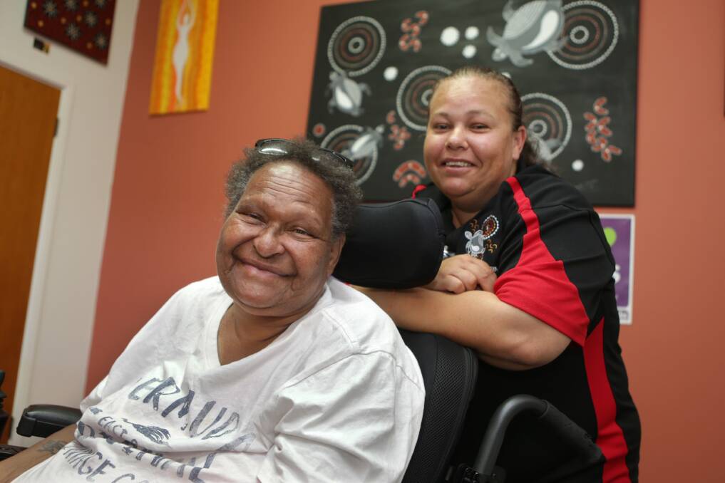 Excursions await: Kurranulla's Aboriginal aged care and disability worker Larissa McEwen with her client, Aunty Loyla Lotaniu, a Torres Strait Islander resident of the community who will benefit from the funding grant. Picture: John Veage