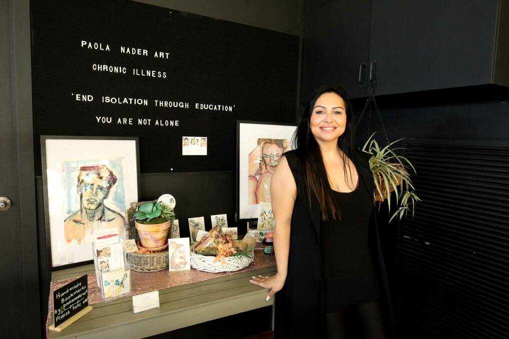 Creating awareness: Paola Nader brings her artworks to life. Picture: Chris Lane