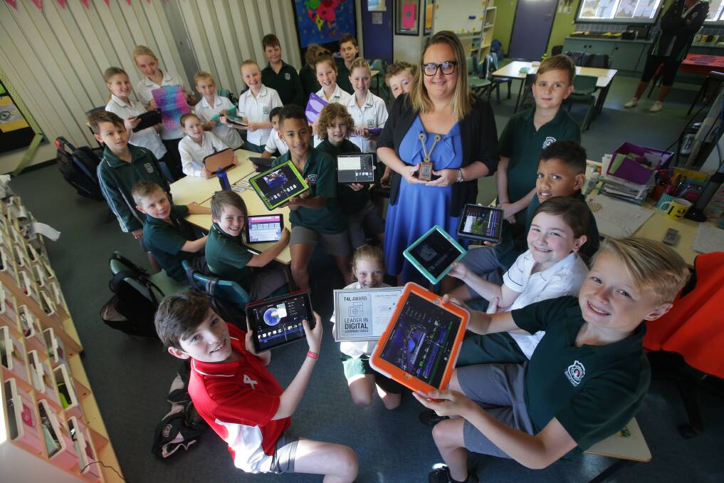 Gymea Bay Public School wins a technology award for its dedication to digital teaching and learning. Picture: John Veage
