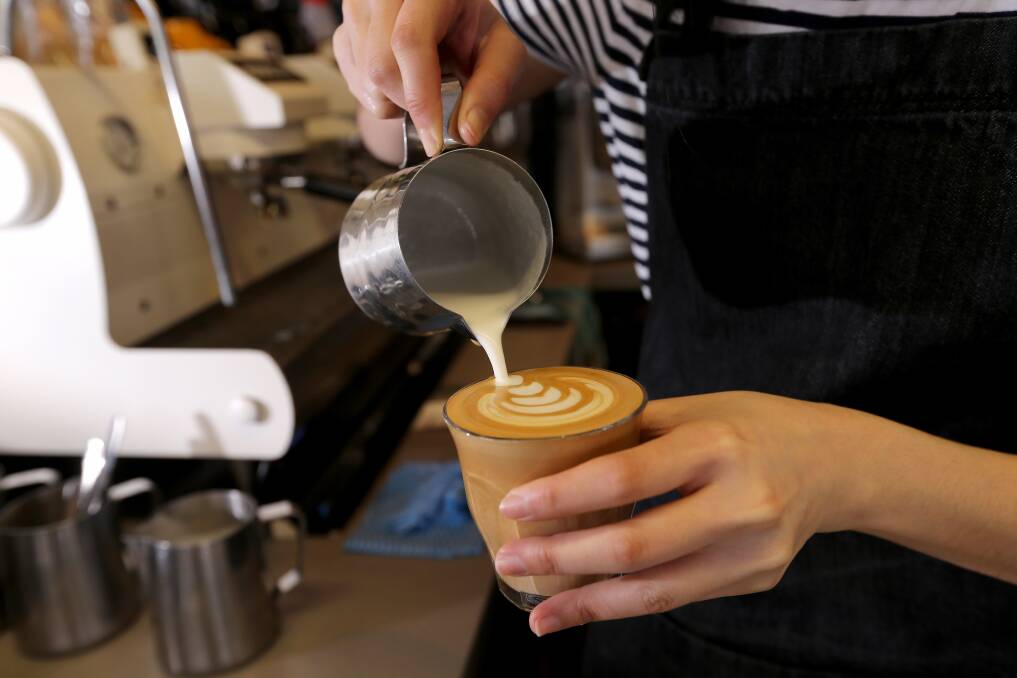 Caffeine fix: Learn how to make the perfect coffee at TAFE NSW Loftus campus.Picture: Wayne Taylor
