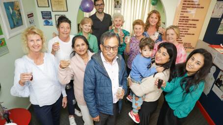 Colleagues, friends and family give a fitting farewell to long-serving Heathcote Medical Practice GP Shan Shahnawaz. Picture by John Veage 