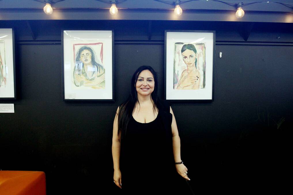 Therapy through art: Paola Nader, who was inspired by her health journey, is exhibiting her artworks at Mortdale. Picture: Chris Lane