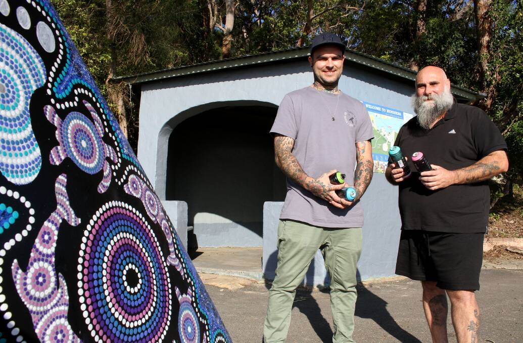 Collaborative duo: Artists Toby Topham and Peter Whitton ahead of the Bundeena art festival. 