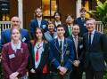 Literary recognition: Menai High School's Kathleen Polson, pictured front, second from the left, is one of six NSW students to receive notable recognition for their writing skills.