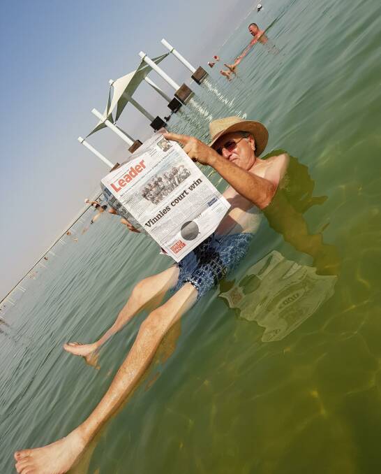 Floating around with The Leader: John Wegrzyn of Bonnet Bay catches up on Sutherland Shire news in the Dead Sea.